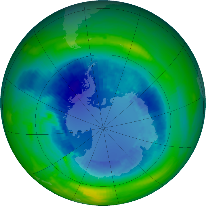 Ozone Map 1991-08-29